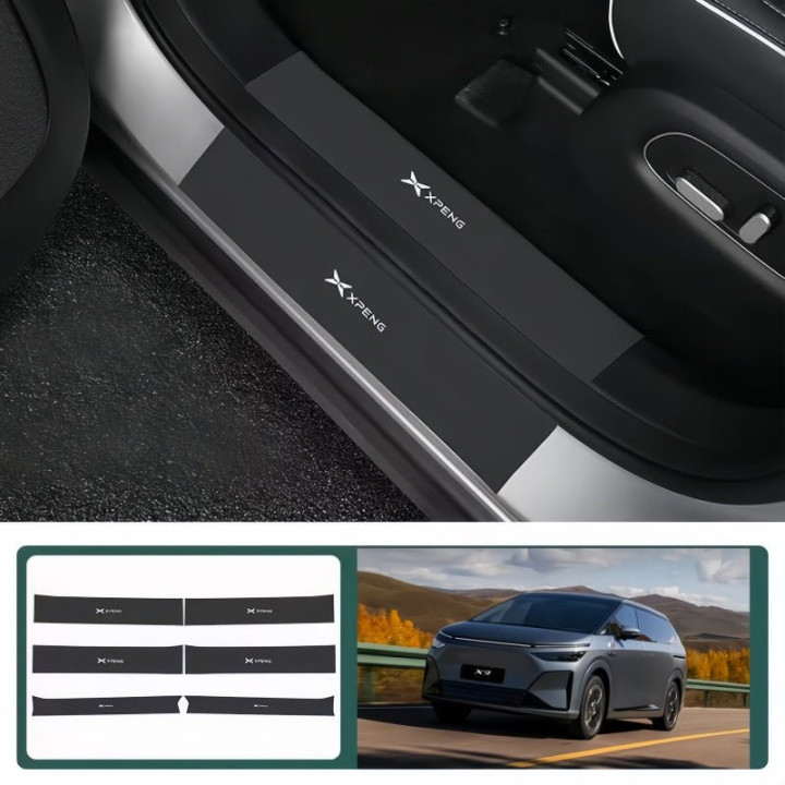 Leather Door Sill Protector Strips for 2024-2026 XPENG X9