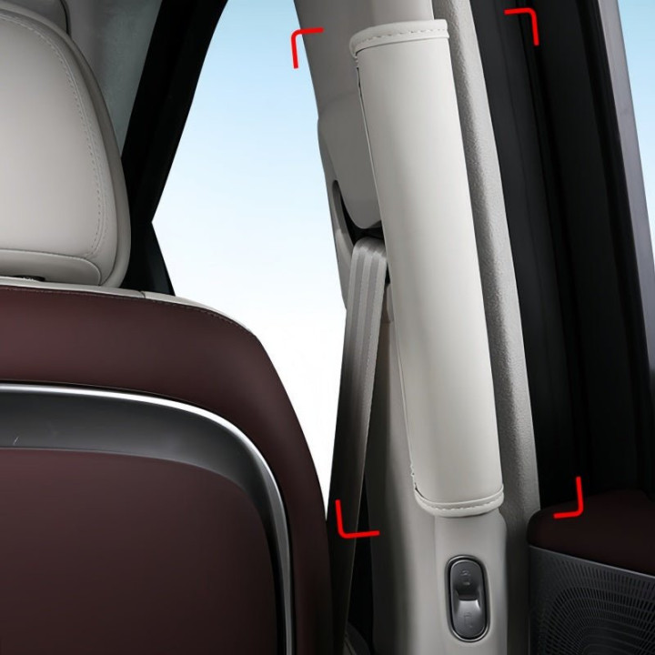Leather Middle Inner Door Handle Cover for 2024-2026 XPENG X9