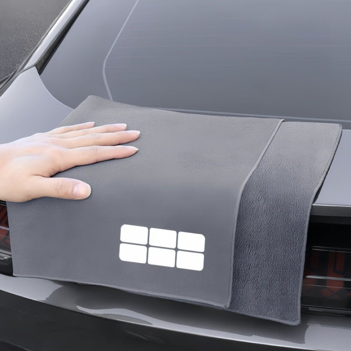 Dual Layer Plush Leather Wash Towel for Geely