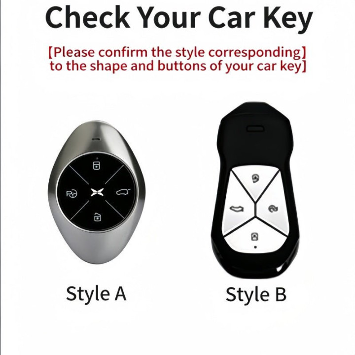 Premium Suede Car Key Fob Cover for Xpeng All Models