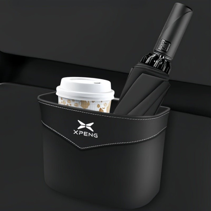 Suede Edge Car Waste Bin Hanging Organiser for XPeng