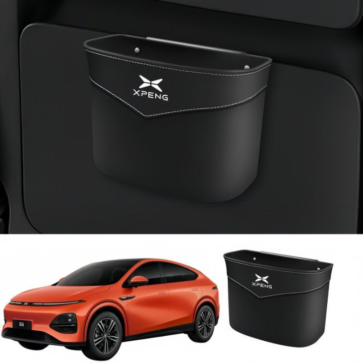 Suede Edge Car Waste Bin Hanging Organiser for XPeng