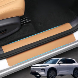 Door Sill Leather Protector Strips for Geely EX5 EM-i