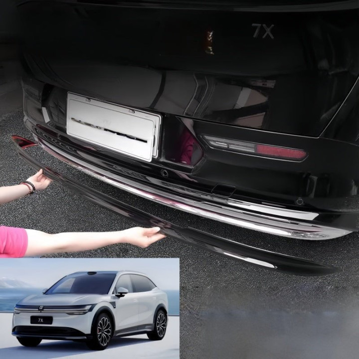 Front & Rear Bumper Gloss Black Trim for Zeekr 7X