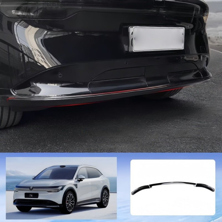 Front & Rear Bumper Gloss Black Trim for Zeekr 7X