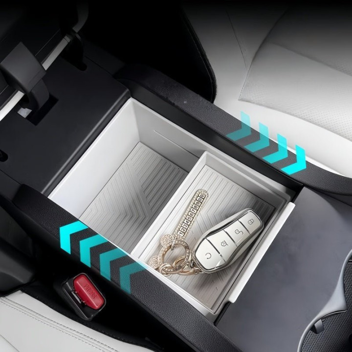 Double-Layer Sliding Armrest Storage Organizer for BYD Seal 6 DM-i