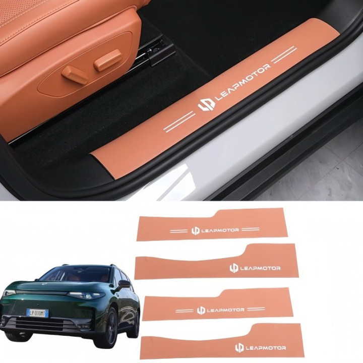 Leather Door Sill Protectors for Leapmotor C10