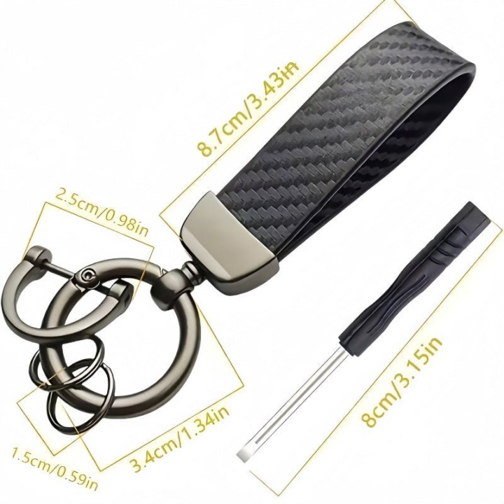 Leather Key Lanyard with Metal Hook for BYD