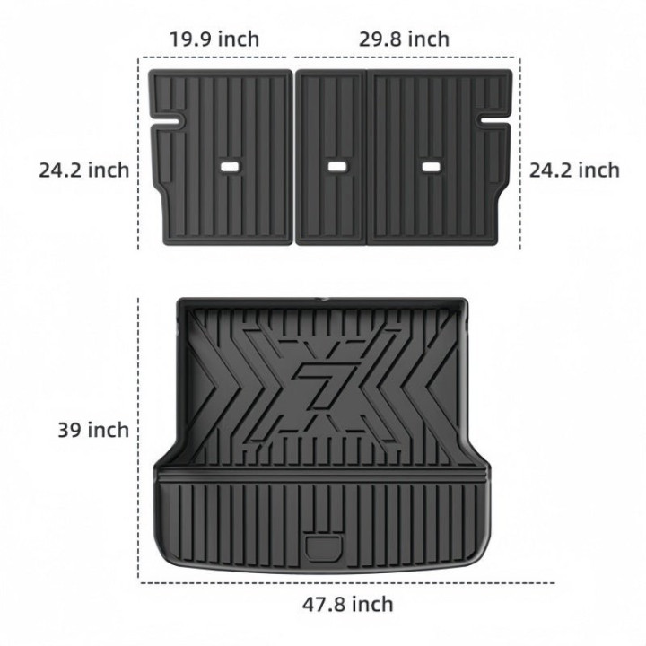 TPE Rear Seat Back Protector Liner for ZEEKR 7X