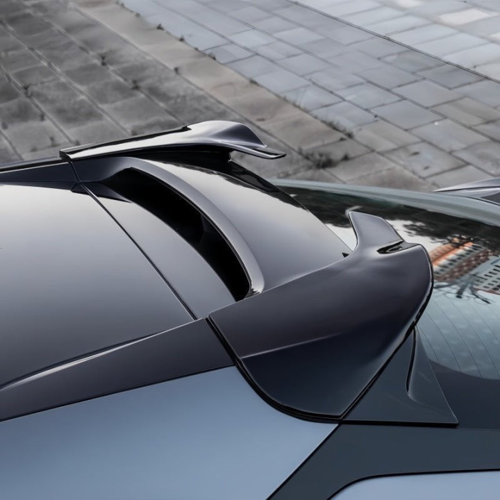 Gloss Black & Carbon Fiber Roof Spoiler for ZEEKR 001 (2 Pcs)