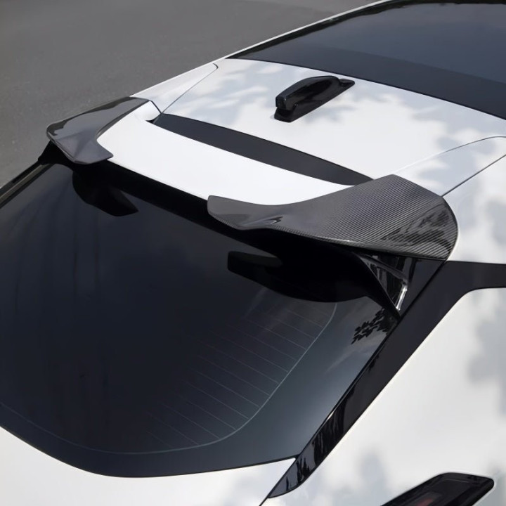 Gloss Black & Carbon Fiber Roof Spoiler for ZEEKR 001 (2 Pcs)