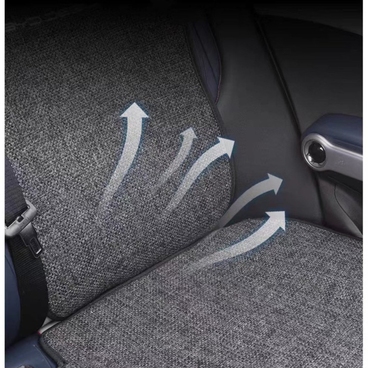 For BYD Atto 3,Dolphin Breathable Linen Car Seat Cushion Protect Mat