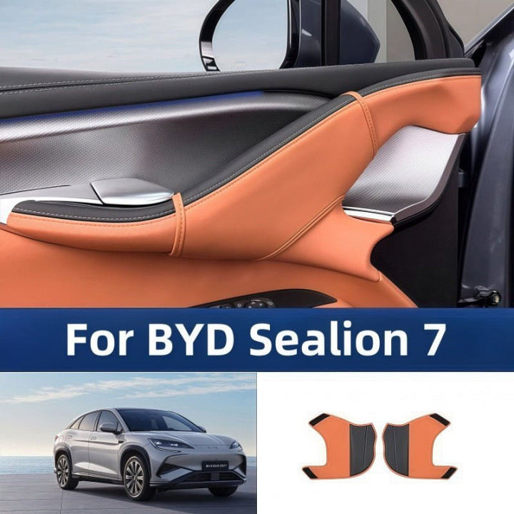 Leather Upper Door Handle Cover for BYD Sealion 7