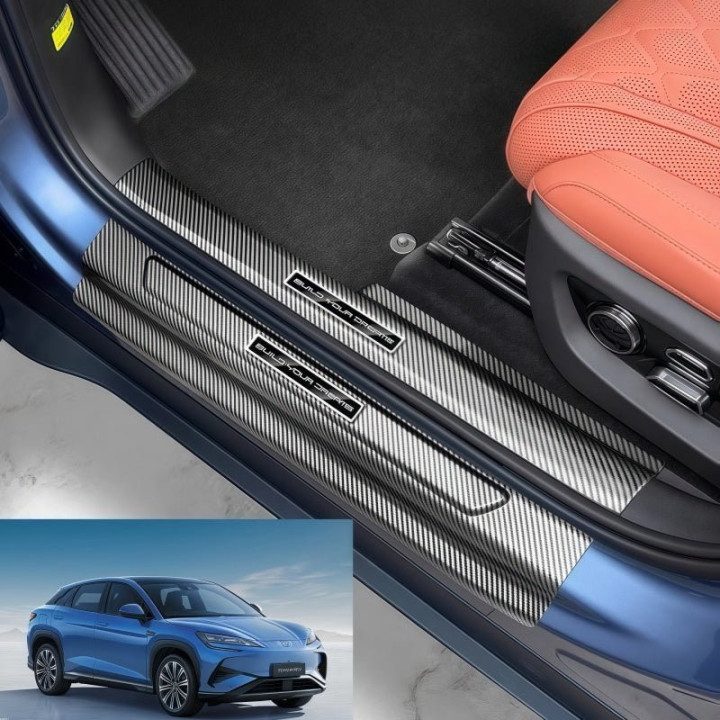 Carbon Fiber ABS Door Sill Protectors for BYD Sealion 7