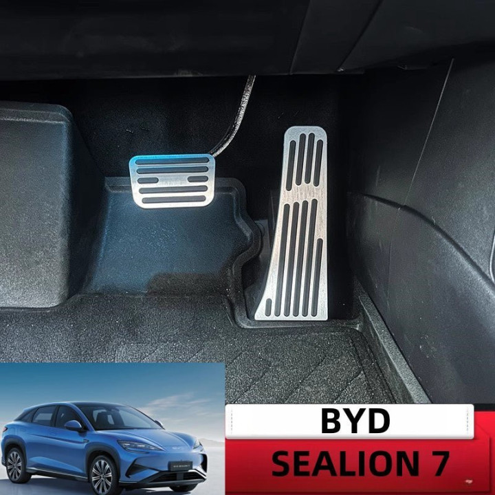 Brushed Aluminum Performance Pedal Covers for BYD Sealion 7/Sealion 8