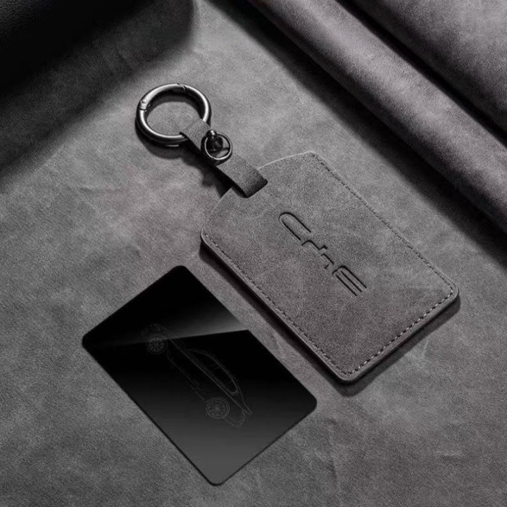 Suede NFC Card Key Cover Case for BYD EV Card Key