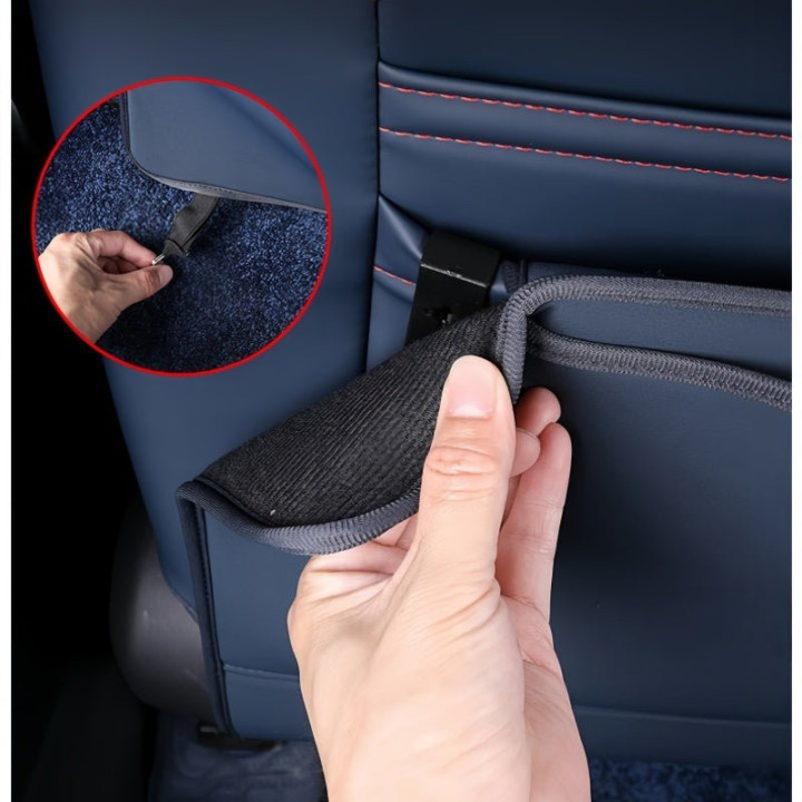 Half-Wrapped Leather Seat Back Kick Mat for BYD Atto 3 2023-2026