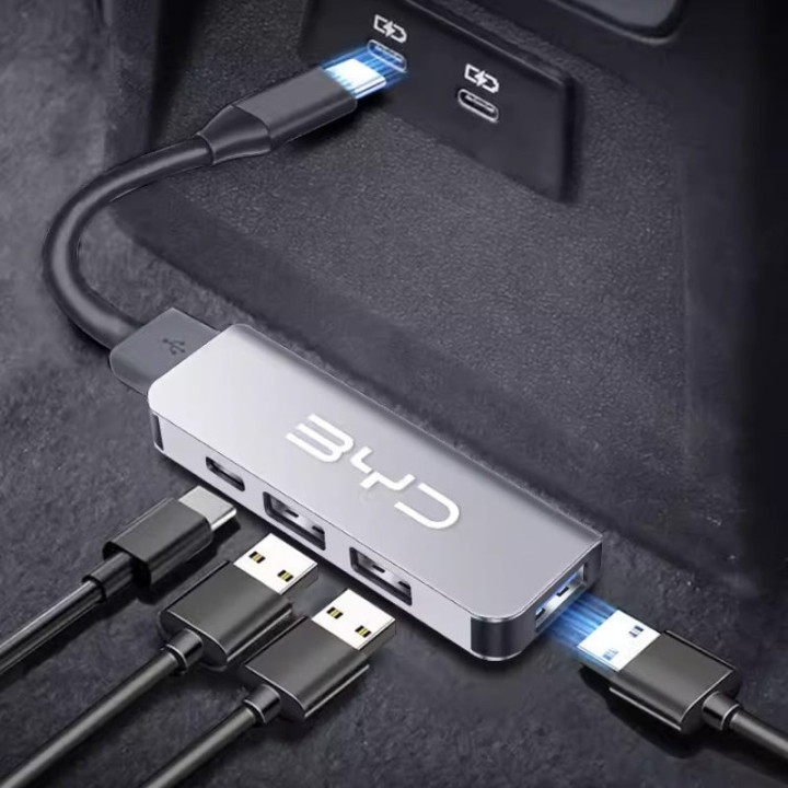 4-in-1 USB Hub Dock Charger for BYD