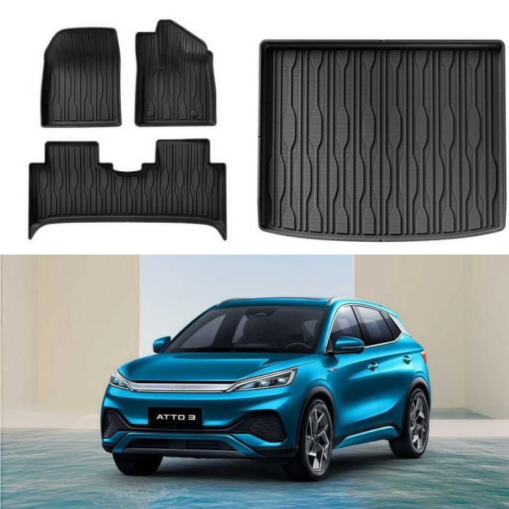 TPE Floor & Trunk Mats for BYD ATTO 3 (2022-2026)