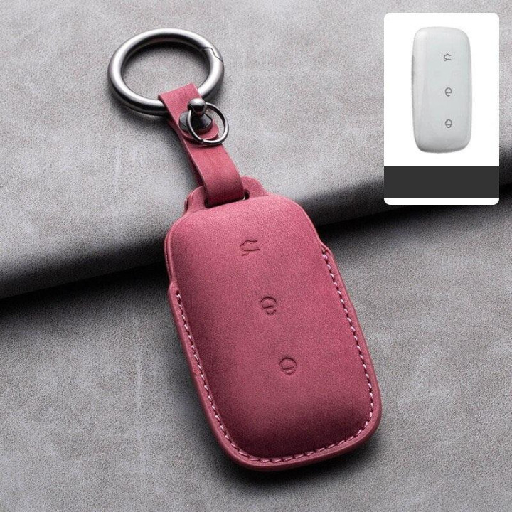 Suede Leather Key Holder for GeelyEX5/ E5 /Geely Starray EM-i