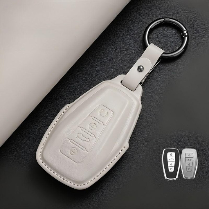 Leather Car Key Fob Cover  for Geely
