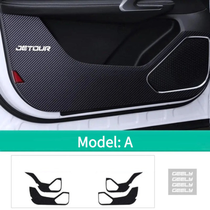 Naklejki ochronne na drzwi z wzorem karbonu do Jetour X70 Plus – zdjęcie 5