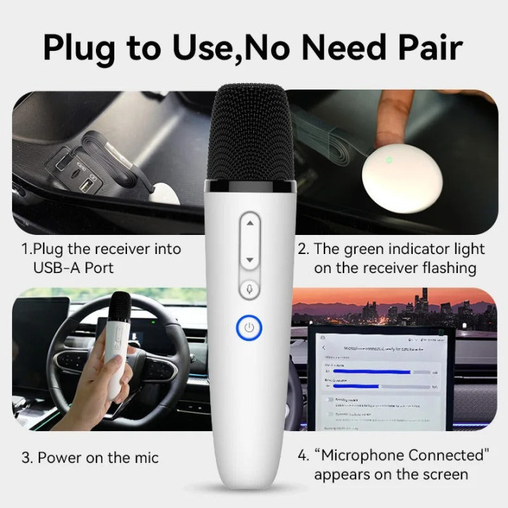 Mikrofon karaoke USB i Bluetooth do Jaecoo 5/7, Omoda 5/7 – zdjęcie 4