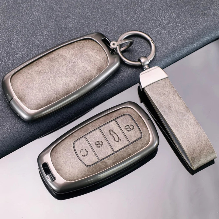 Etui na kluczyk z metalu i skóry do Omoda 5 – zdjęcie 7