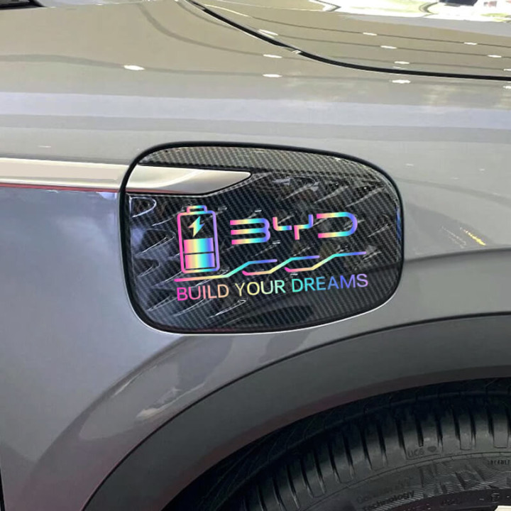 Naklejka laserowa na klapkę ładowania do BYD – zdjęcie 2