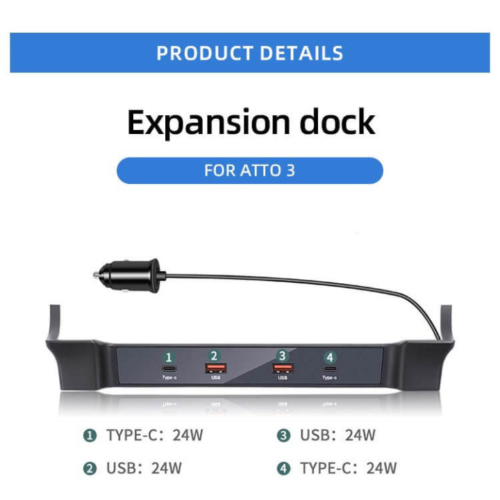 Hub USB z dodatkowymi portami do BYD Atto 3 – zdjęcie 5
