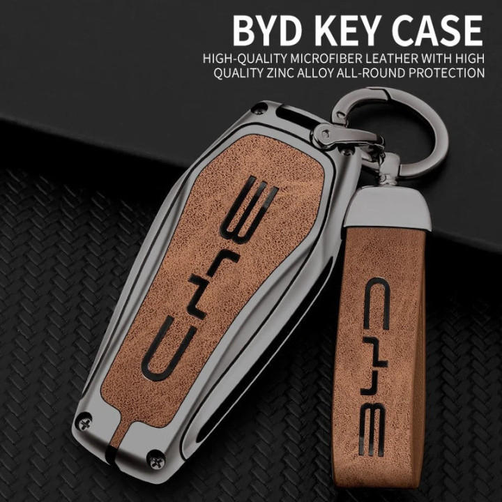 Etui na kluczyk ze stopu cynku i skóry do BYD – zdjęcie 8